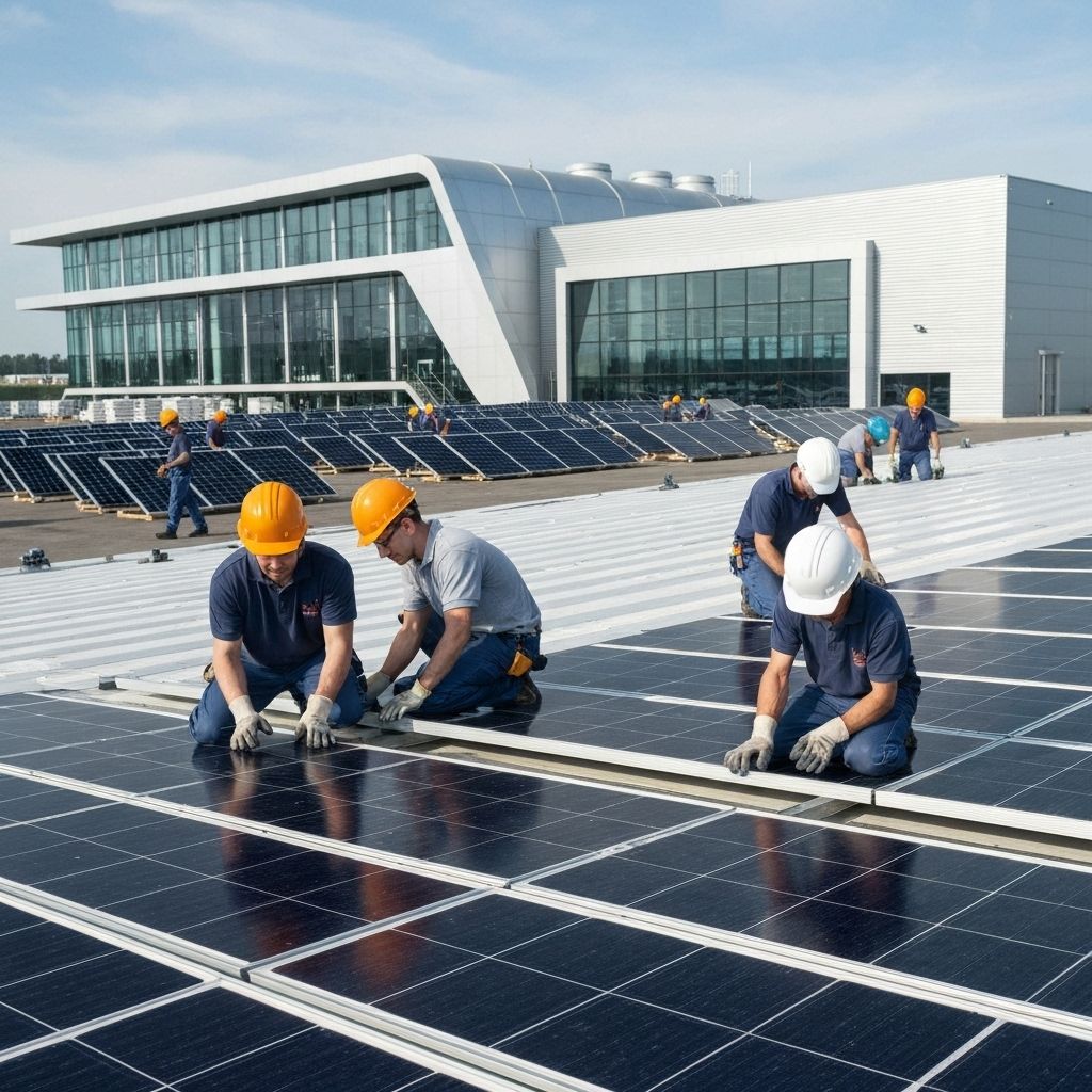 Solar panel manufacturing facility